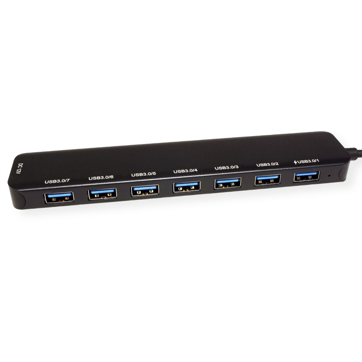 VALUE USB 3.2 Gen 1 Hub, 7 Ports, Type C connection cable, with Power Supply