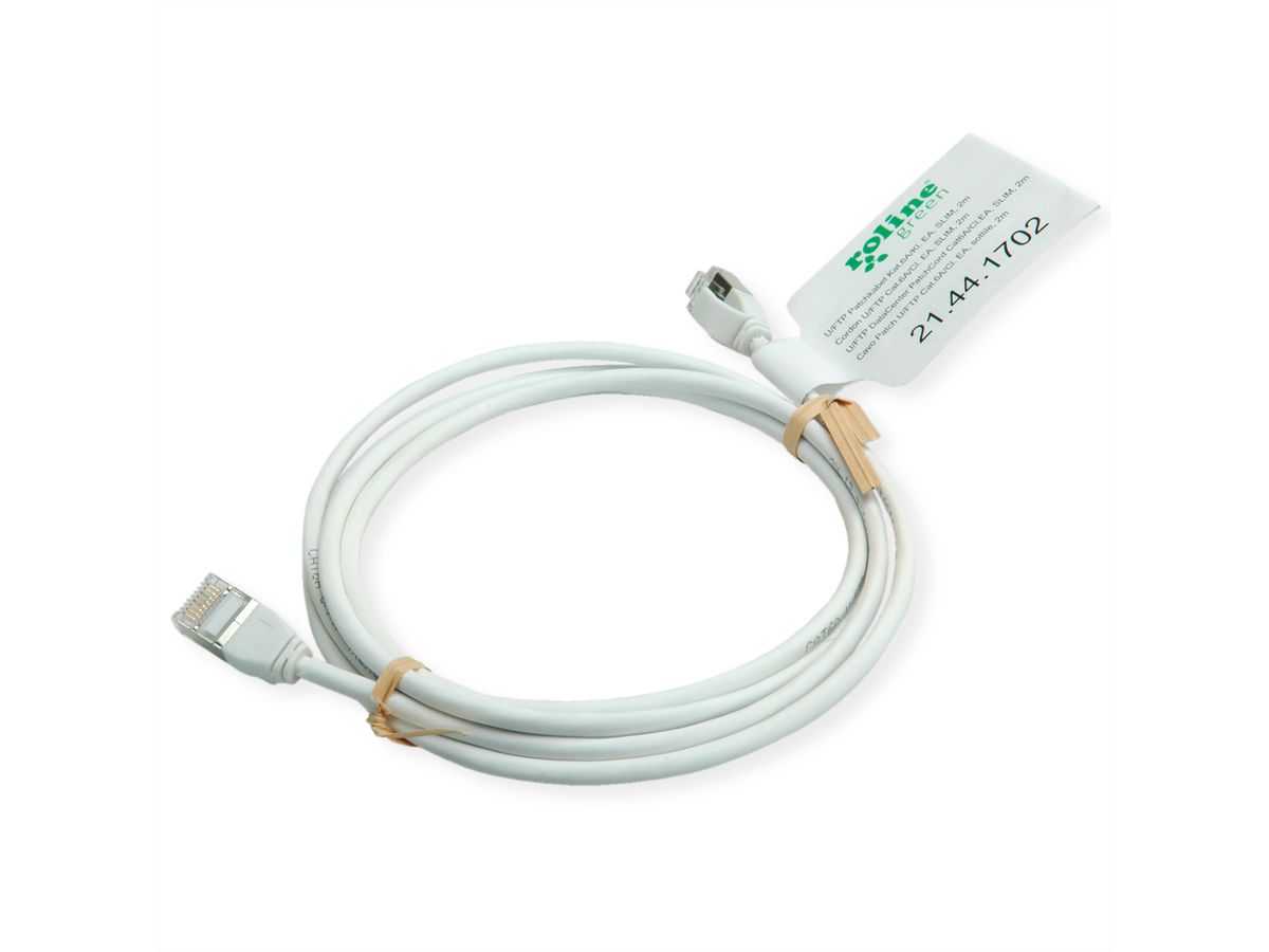 ROLINE GREEN U/FTP DataCenter Patch Cord Cat.6A (Class EA), LSOH, slim, white, 3 m