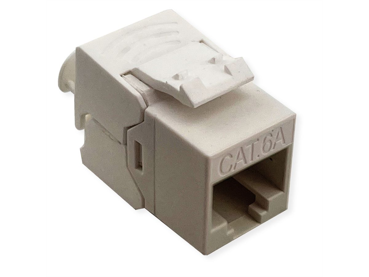 ROLINE Keystone Jack, Cat.6A (Class EA), RJ-45, UTP, tool-free, SLIM and SHORT, white