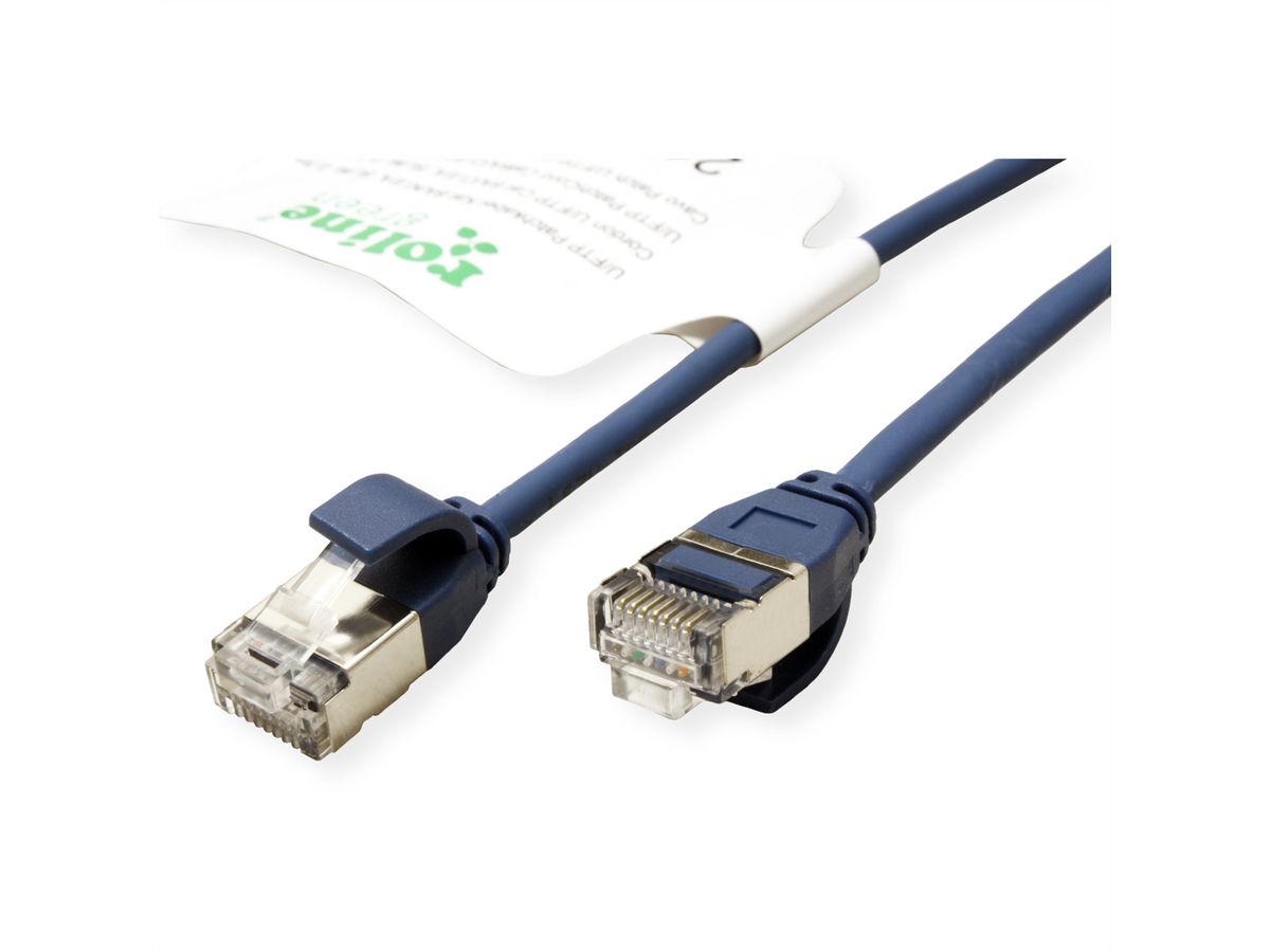 ROLINE GREEN U/FTP DataCenter Patch Cord Cat.6A (Class EA), LSOH, slim, blue, 3 m