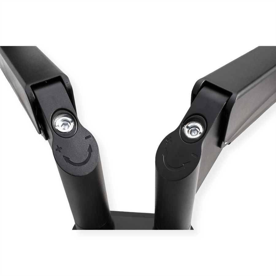 VALUE Dual LCD Monitor Arm, Desk Clamp, 5 Joints, Space Saving