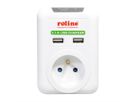 ROLINE Power Wall Outlet, 2x USB Charger, UTE version