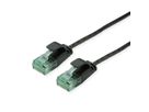ROLINE RM UTP Data Center Patch Cord Cat.6A (Class EA), Slim, black, 1.5 m