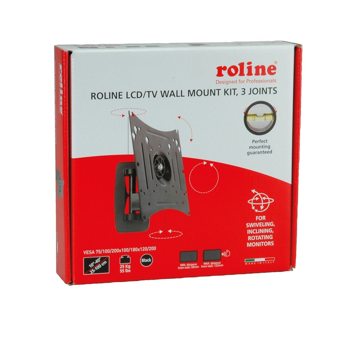 ROLINE LCD Monitor Arm, Wall Mount, 4 Joints