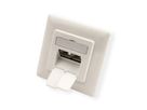 VALUE Cat.6A (Class EA) Flush Mount Wall Jack, STP, horizontal, white