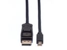 VALUE DisplayPort Cable, DP - Mini DP, M/M, black, 1 m