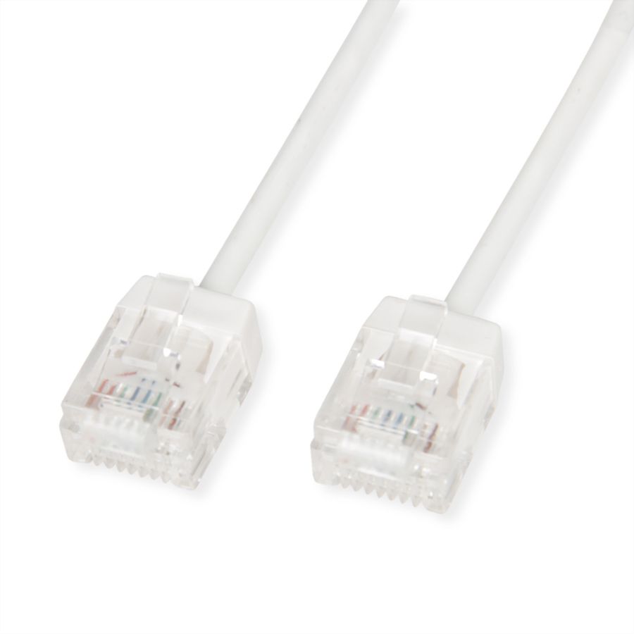 ROLINE UTP Data Center Patch Cord Cat.6A (Class EA), LSOH, Slim, Ultra Short Connector, white, 3 m