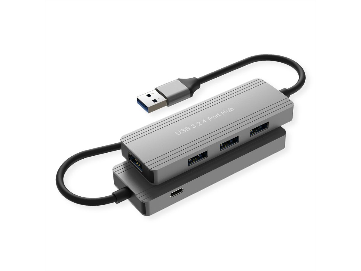 VALUE USB 3.2 Gen 1 Hub, 4 Ports, Type-A Connection Cable