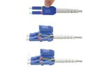 ROLINE Fibre Optic Jumper Cable, Duplex, 9/125µm, OS2, LC/LC, UNIBOOT, yellow, 0.5 m