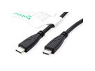 ROLINE GREEN USB 3.2 Gen 2 Cable, PD (Power Delivery) 20V5A, with Emark, C-C, M/M, black, 0.5 m