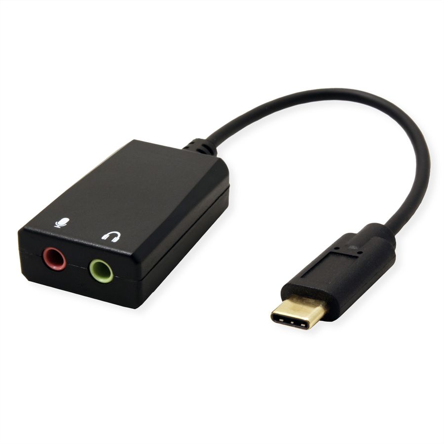 VALUE Type C - 2x 3.5mm Audio Adapter, M/F, 0.13 m