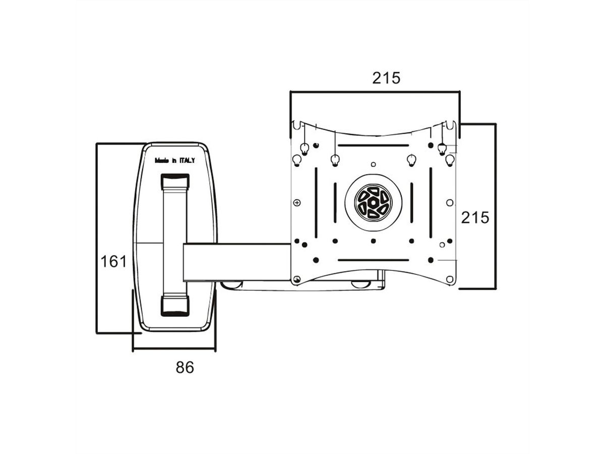 ROLINE LCD Monitor Arm, Extra, Wall Mount, 3 Joints