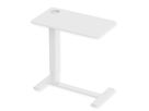 ROLINE Gas Spring Side Table / Workstation, height-adjustable, hidden casters, white