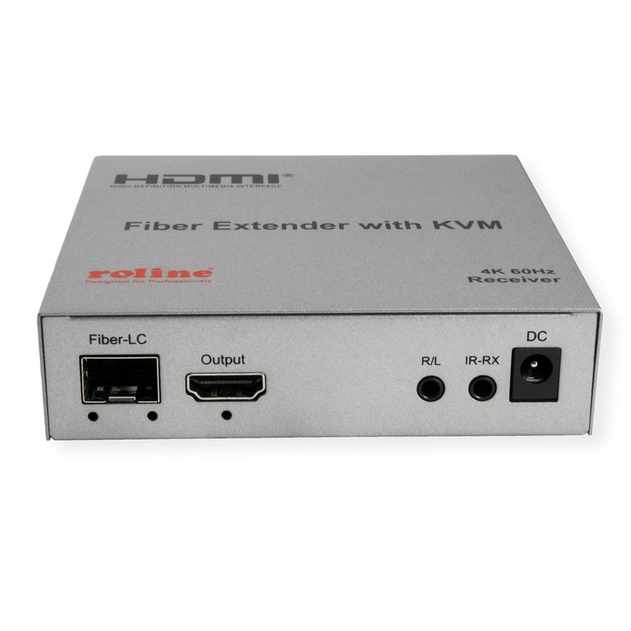 ROLINE KVM Extender over Fiber Optic, HDMI 4K, USB, 20 km