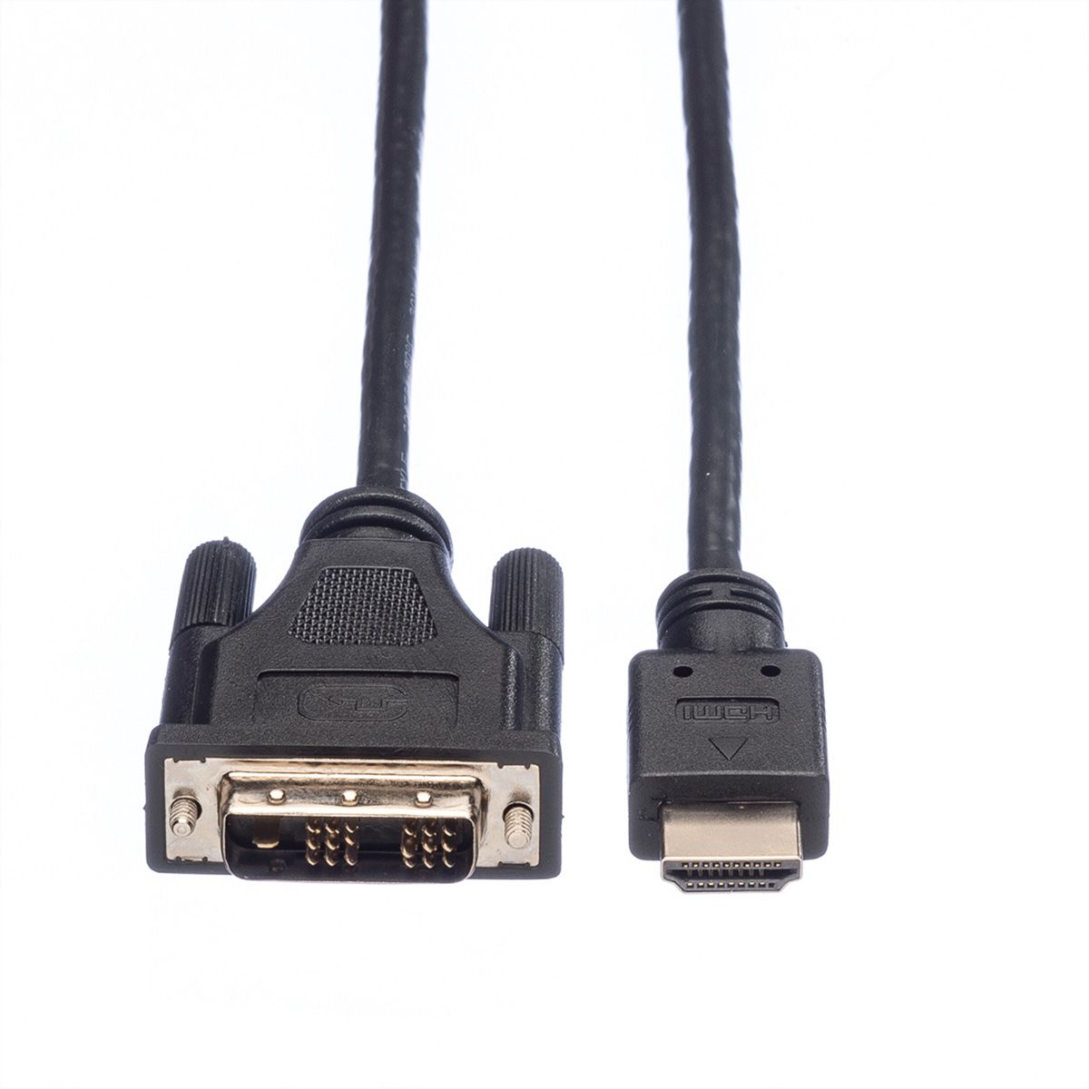 ROLINE DVI Cable, DVI (18+1) - HDMI, M/M, black, 5 m