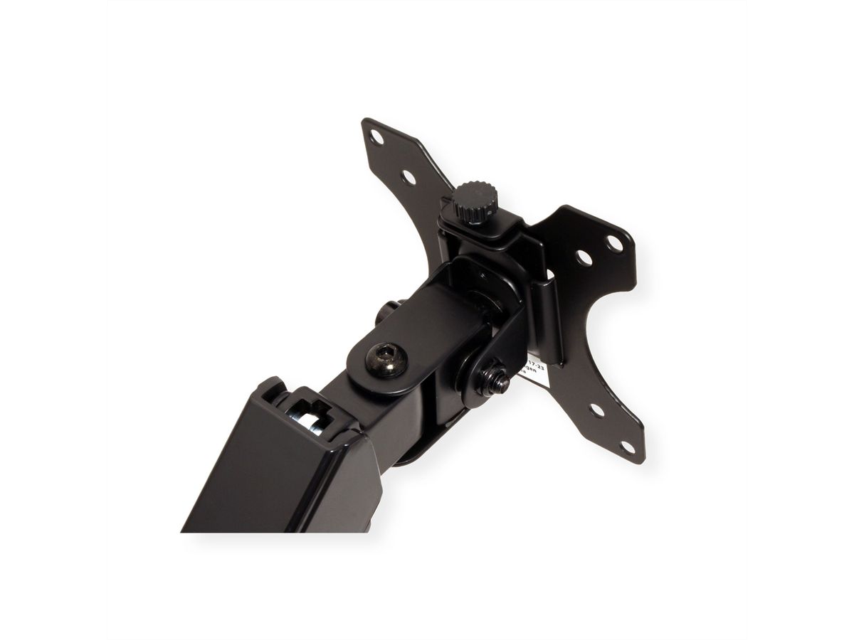 VALUE LCD Monitor Arm, Desk Clamp, 4 Joints, Pivot, black