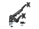 VALUE Dual LCD Monitor Arm, Desk Clamp, 5 Joints, Space Saving