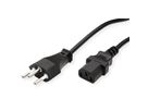 VALUE Power Cable, Straight IEC, CH, black, 0.8 m