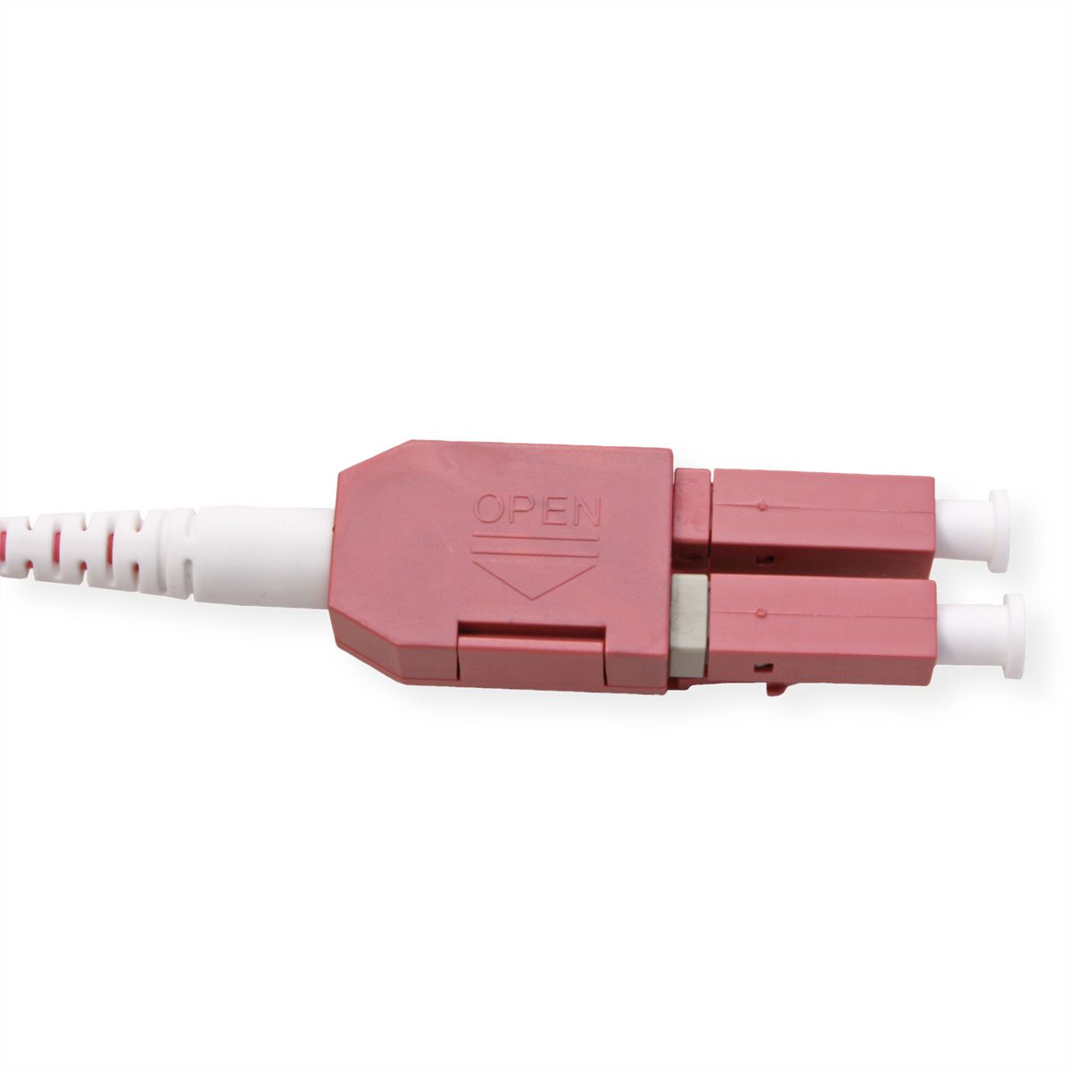 ROLINE Fibre Optic Jumper Cable, Duplex, 50/125µm, OM4, LC/LC, LSOH, UNIBOOT, violet, 20 m