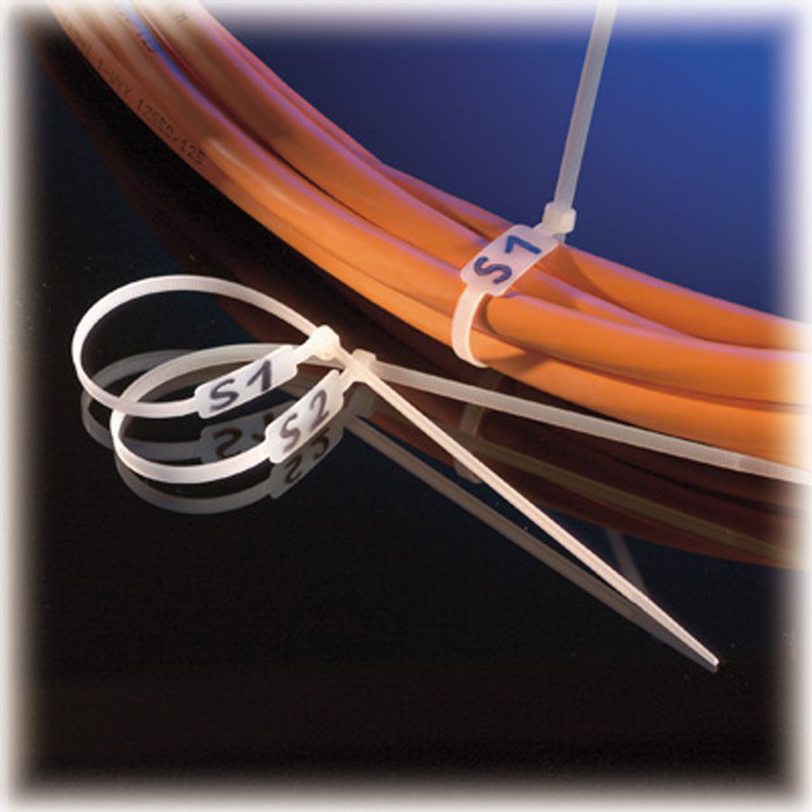 VALUE Cable Tie, 4.8 mm, with description field, 30 cm