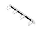 ROLINE 19-inch patch panel 1U grey, with brush strip 44x60mm grey