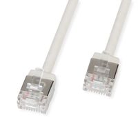 ROLINE U/FTP Data Center Patch Cord Cat.6A (Class EA), LSOH, Slim, Ultra Short Connector, grey, 1 m