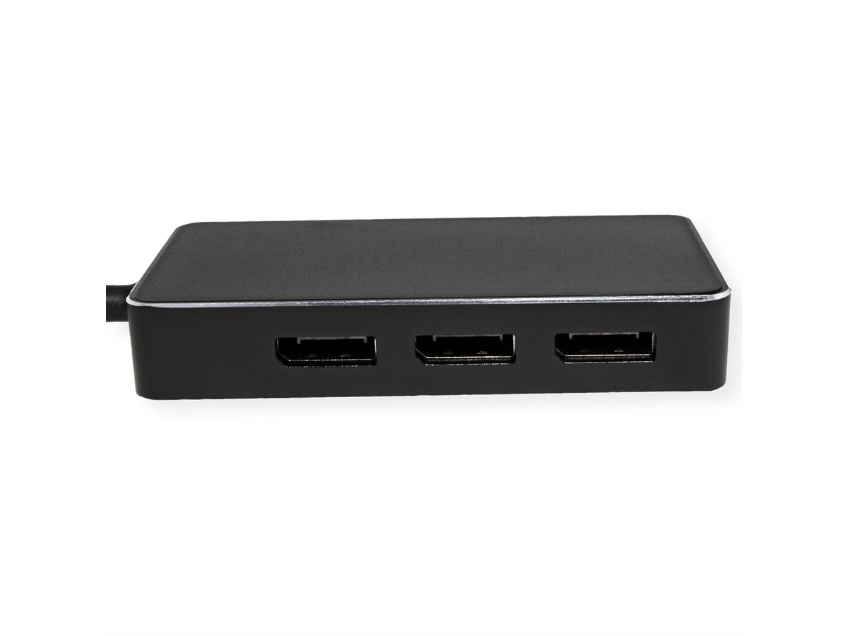 VALUE USB Type C -DP Multistream Adapter, 3x DP, 4K, M/F