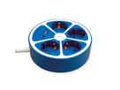 ROLINE Power Strip, 4-way, with switch, round, 1x USB A+ 1x USB C, blue, 3 m
