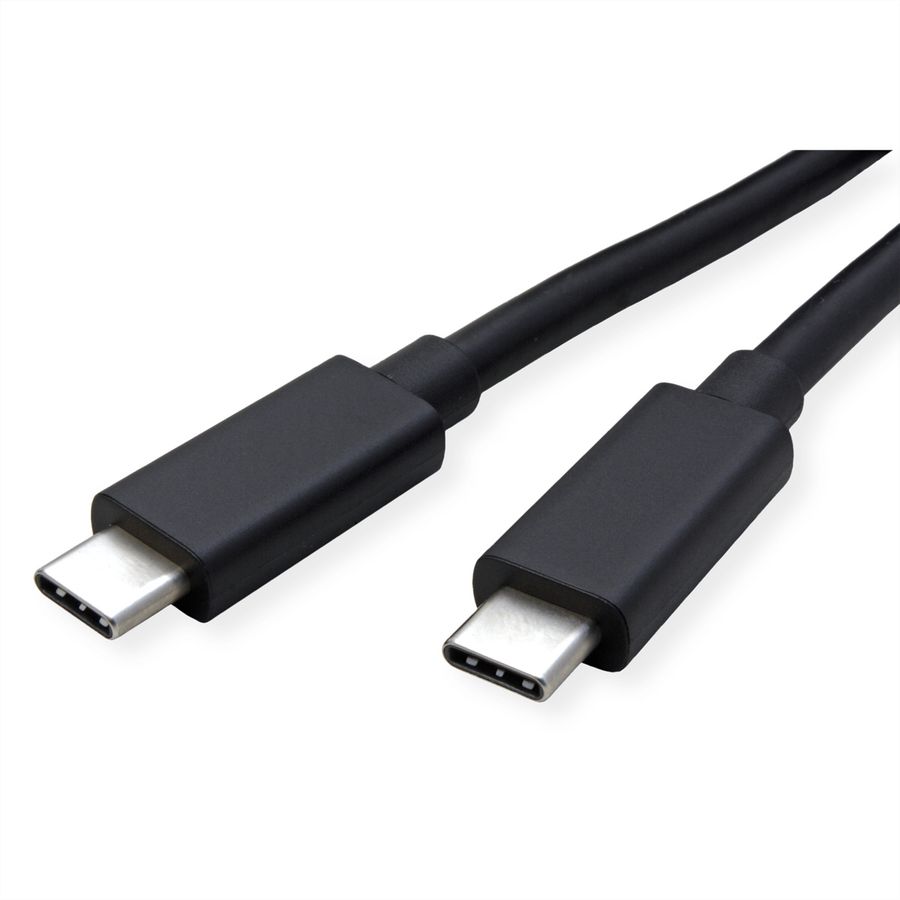 ROLINE Cable USB4 Gen3x2, with Emark, C–C, M/M, 8K UHD-2, 40Gbit/s, 240W, black, 1 m