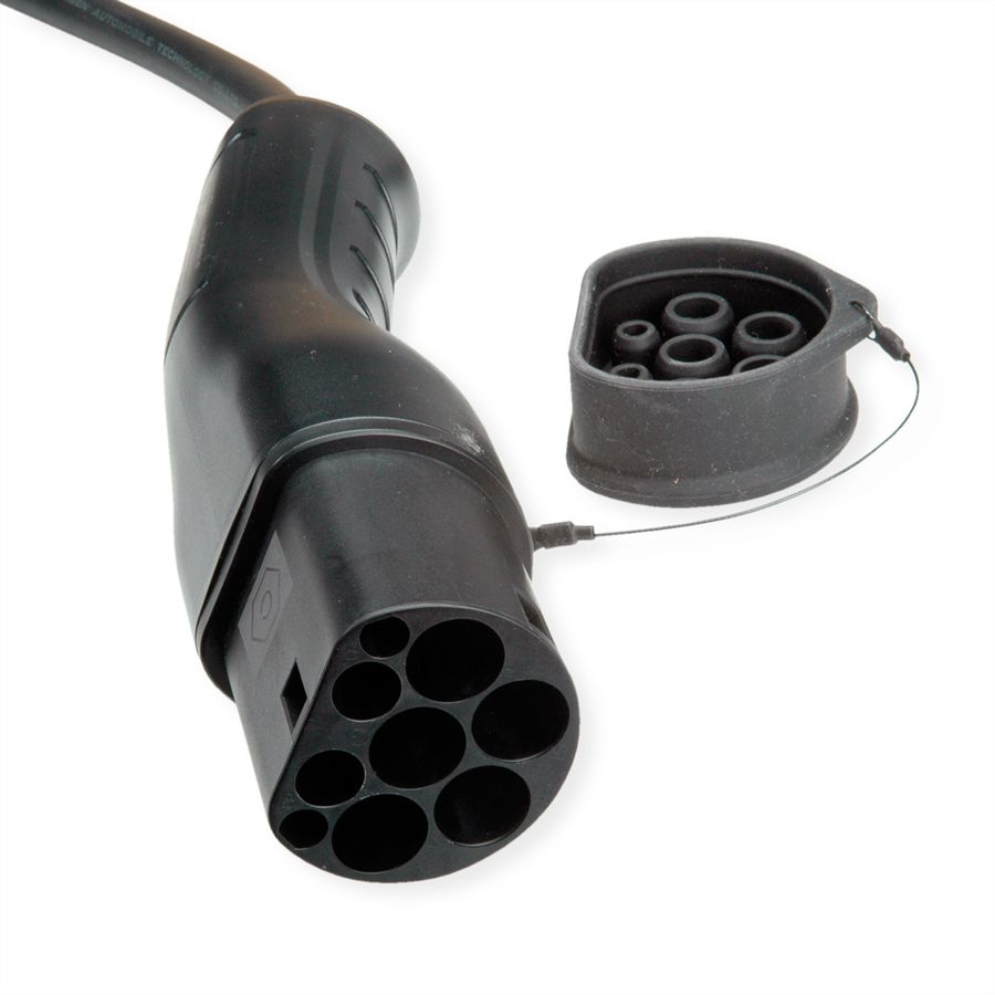 ROLINE EV Charging Cable Assembly Type2, 3-Phase, 480VAC (3P+N+E), 16 A, 11 kW, 7.5 m