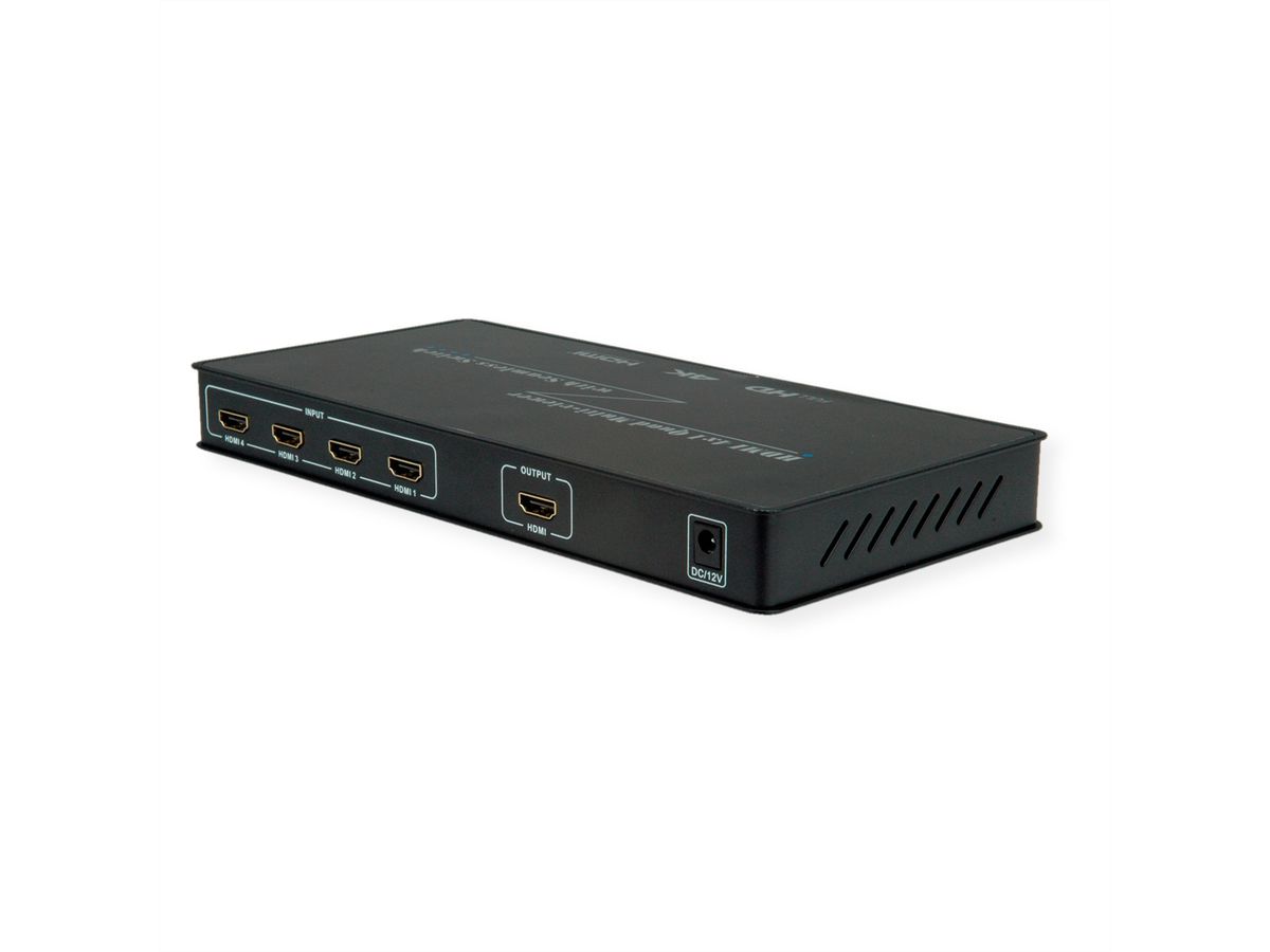 ROLINE HDMI 4x1 QUAD Multi-Viewer, with Seamless Switch