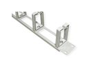 VALUE 19" 1U Cable Management Plate, C-Type, 5 Hooks, Cut-out front panel / cable feed-through, RAL 7035 lightgrey