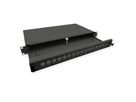 ROLINE 19" 1U Fiber Optic Patch Panel, for 16 Keystones, black