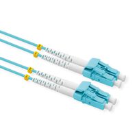 VALUE FO Jumper Cable 50/125µm OM3, LC/LC, LSOH, Low-Loss, turquoise, 1 m