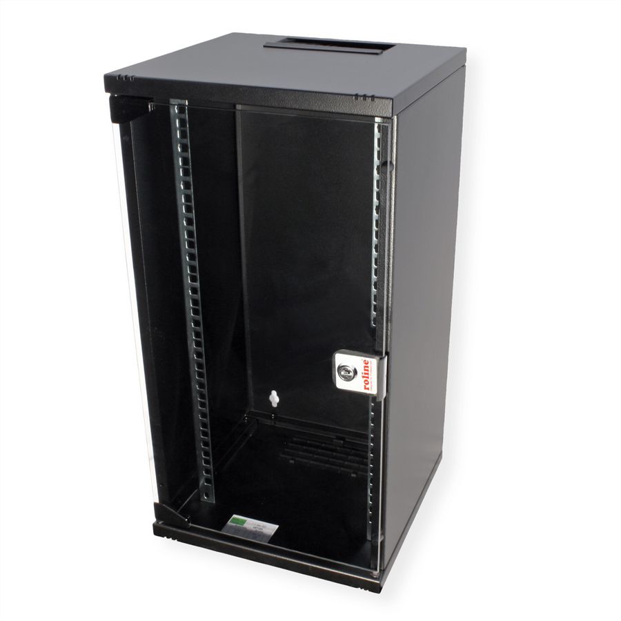 ROLINE 10-inch wall-mounted housing 12 U, 312x300 WxD black