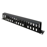 VALUE 19" Front Panel 1U with Patch channel 40 x 80 mm, black