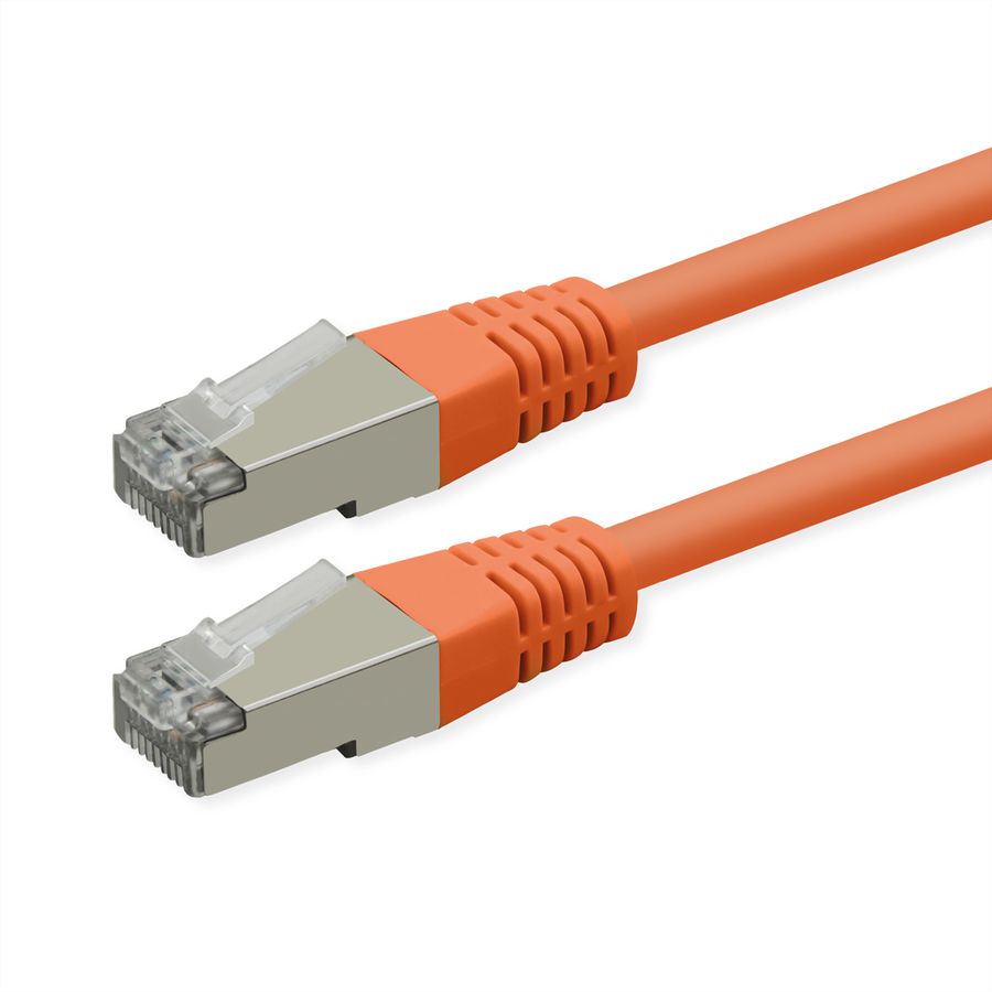 ROLINE S/FTP (PiMF) Patch Cord, Cat.6 (Class E), PoE, orange, 10 m