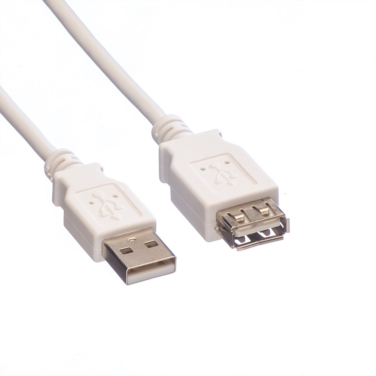 VALUE USB 2.0 Cable, A - A, M/F, white, 0.8 m