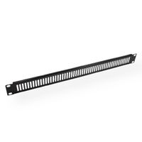 19” Rack Front Ventilation Panel, 1U, Metal, black