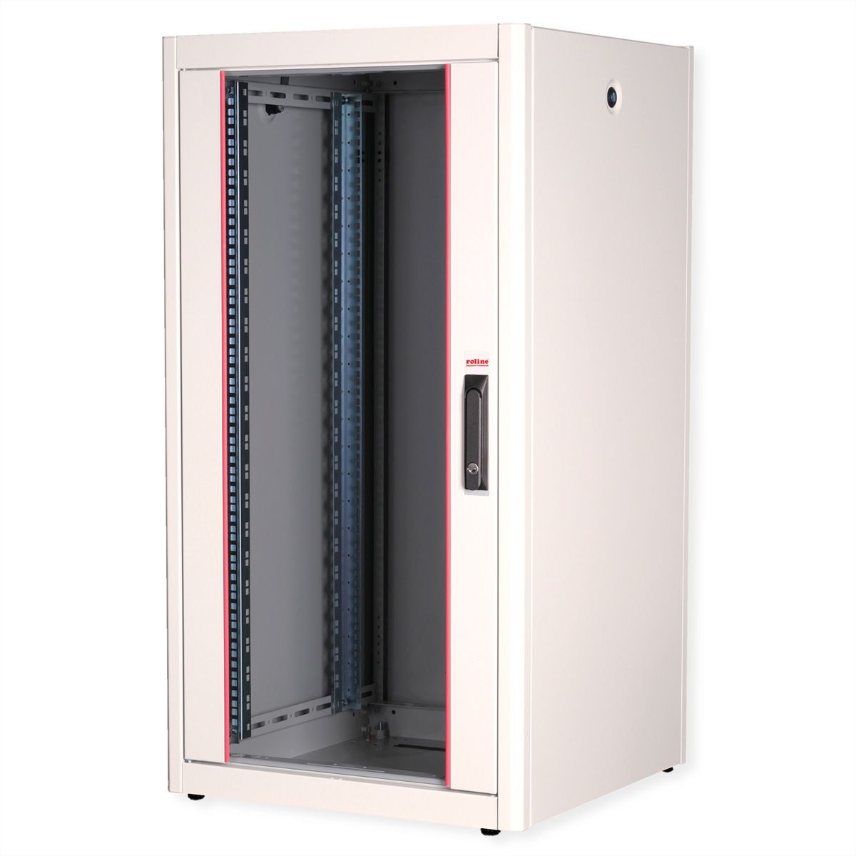 ROLINE 19-inch network cabinet Basic 22 U, 600x600 WxD glass door grey