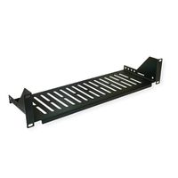VALUE 19"-Fixed Shelf, 485 x 150mm, max. 15 kg, 2U, black