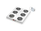 ROLINE 19-inch roof-mounted fan unit 6 fans, Thermostat grey