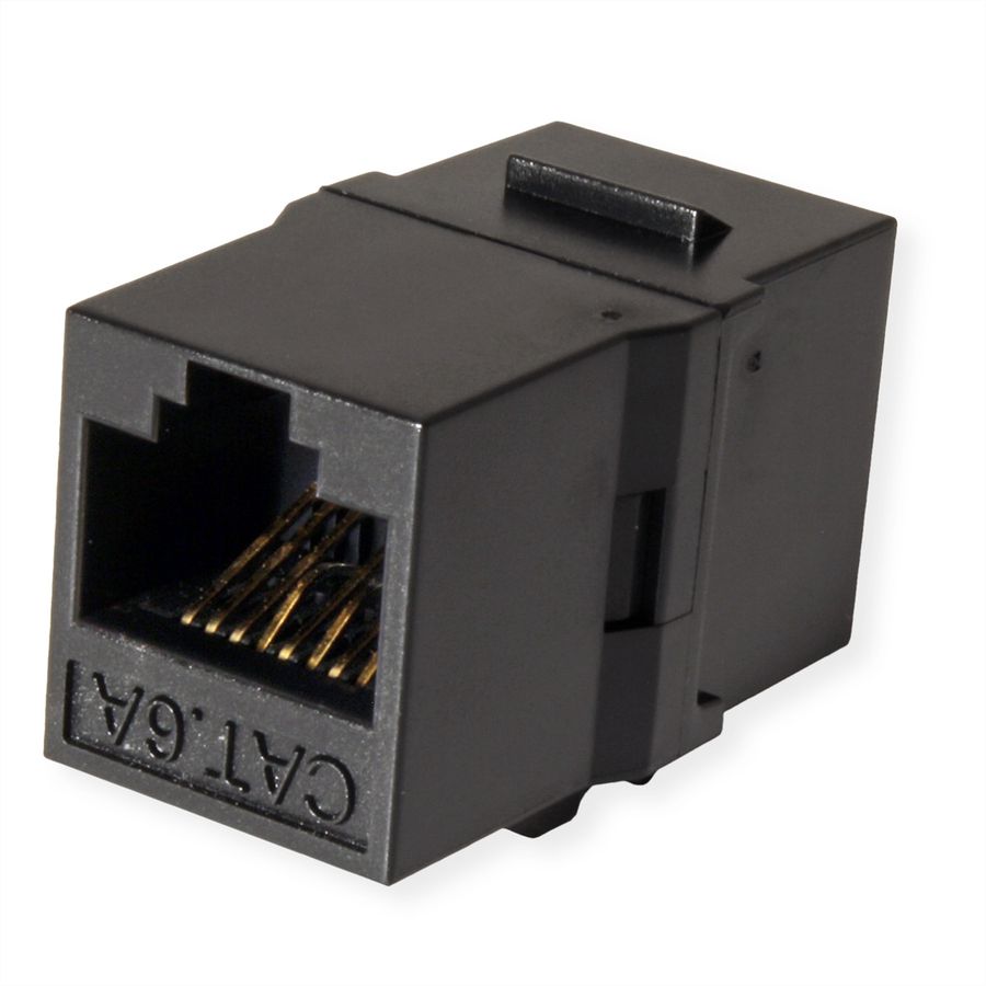 ROLINE RJ-45 Keystone Modular Coupler, Cat.6 (Class E), UTP, black