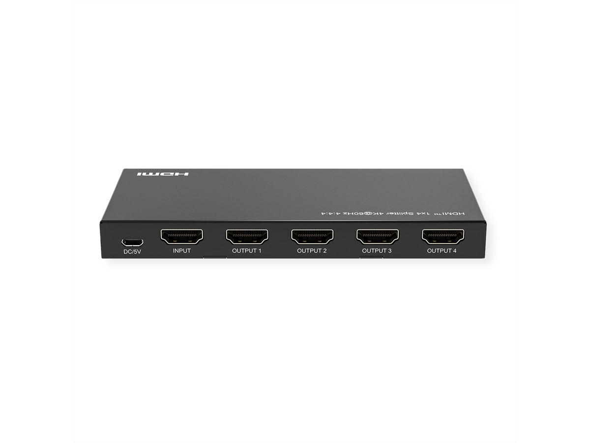 VALUE HDMI Splitter, 1x4, 4K60Hz