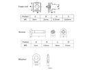 ROLINE mounting material for 19" components, M5, 100x, black