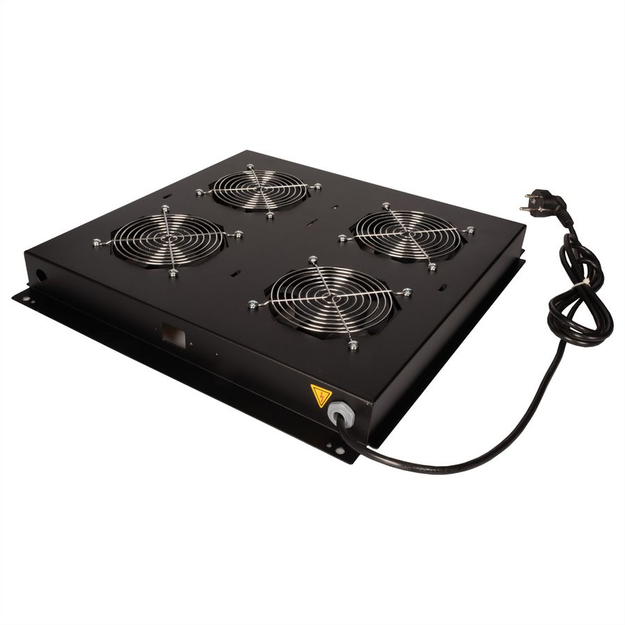 ROLINE 19" roof fan unit with 4 fans, ON/OFF black