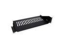 VALUE 19"-Fixed Shelf,  485 x 250mm, max. 15kg, 2U, black