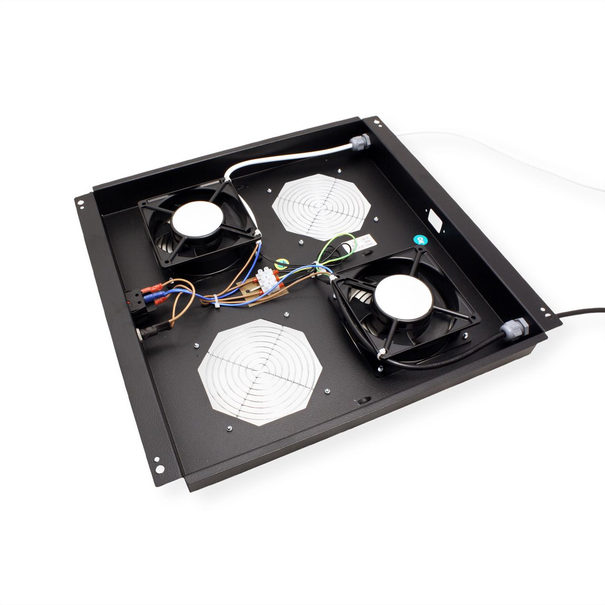 ROLINE 19-inch roof fan unit 2 fans, thermostat, black, black