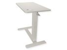 ROLINE Gas Spring Side Table / Workstation, height-adjustable, hidden casters, white