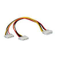 ROLINE Internal Y-Power Cable, 4-pin HDD to 2x 4-pin HDD, 0.3 m